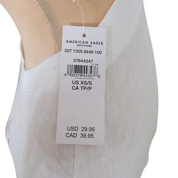 American Eagle Size XS/S Skeleton & Skeleton Dog Decorating Tree Holiday T-Shirt - Picture 5 of 14